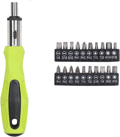 FASTPRO 21-Piece Ratcheting Screwdriver set, Green