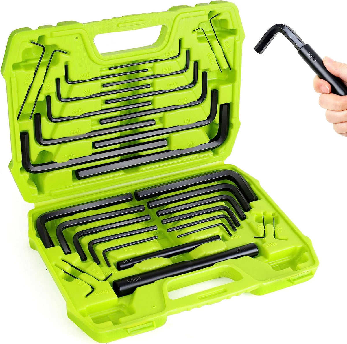 FASTPRO 32-Piece Hex Key Set with Storage Case, SAE and Metric Allen W ...