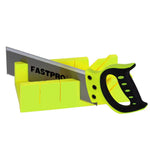 FASTPRO 12" Miter Box with Saw Rugged Stable Reinforced Steel Back Saw for Accurate Cutting