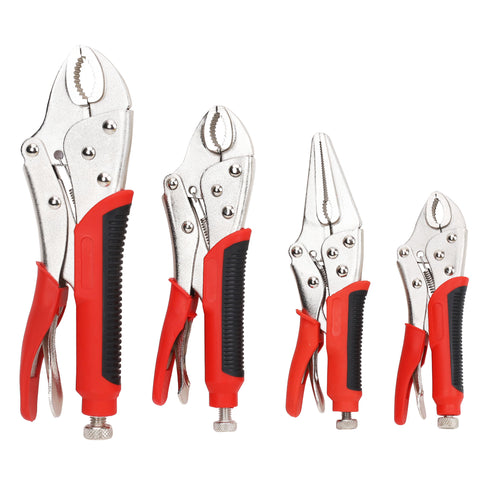 FASTPRO 4-Piece Locking Pliers Set With Heavy Duty Grip